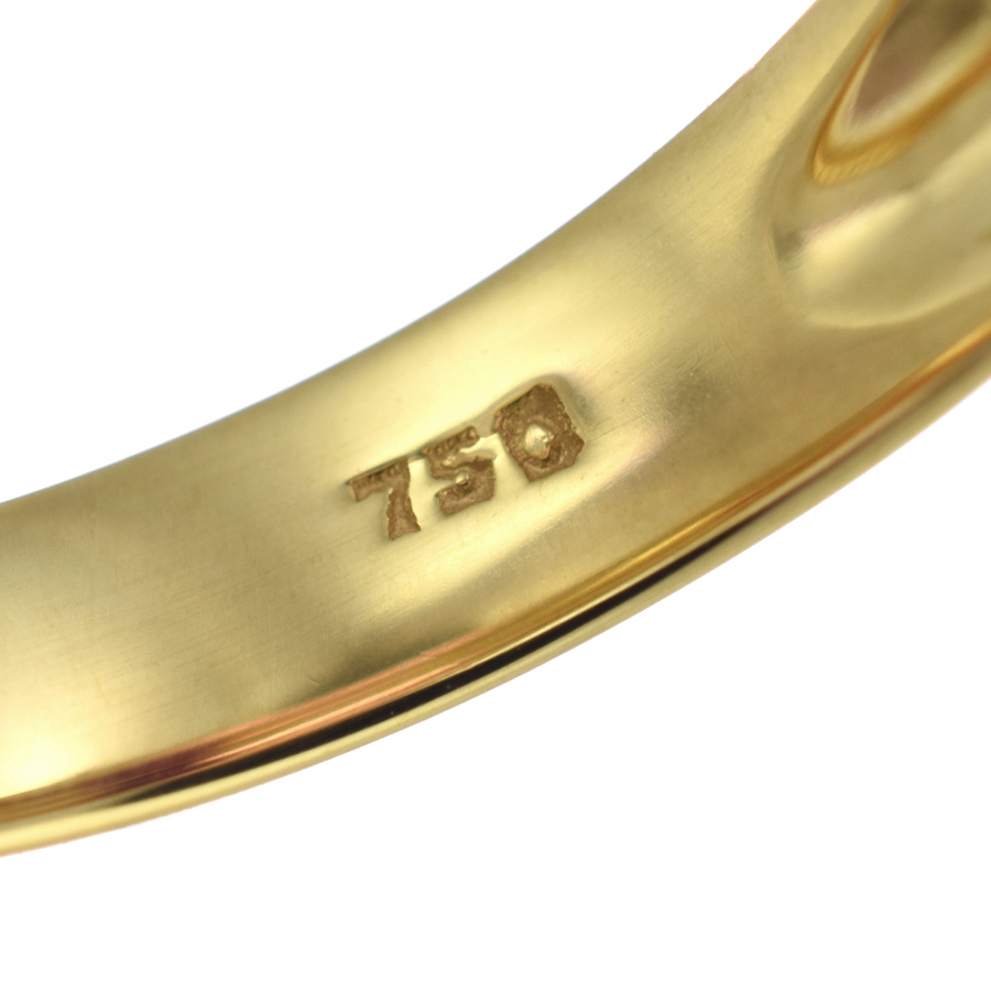 新品同様 ティファニー 12号 スタッキング バンド リング 指輪 K18イエローゴールド ルビー TIFFANY&CO._画像4