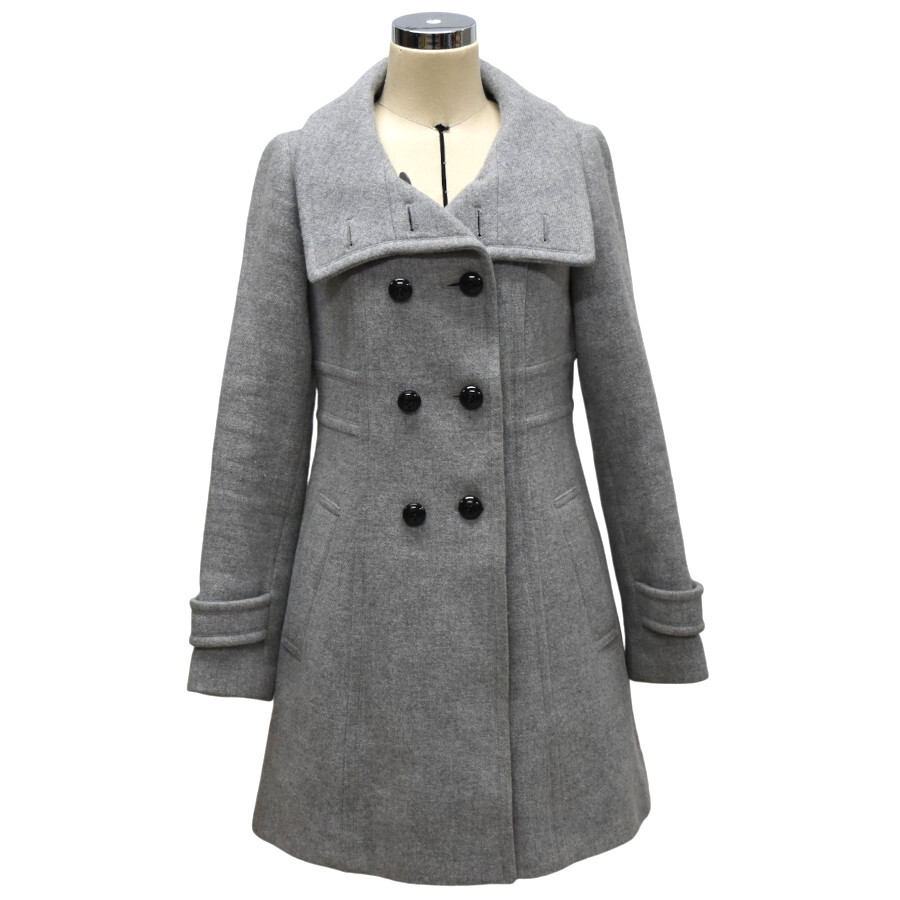 バーバリーブルーレーベル コート ダブル レディース ライトグレー BLUELABEL BURBERRY_画像1