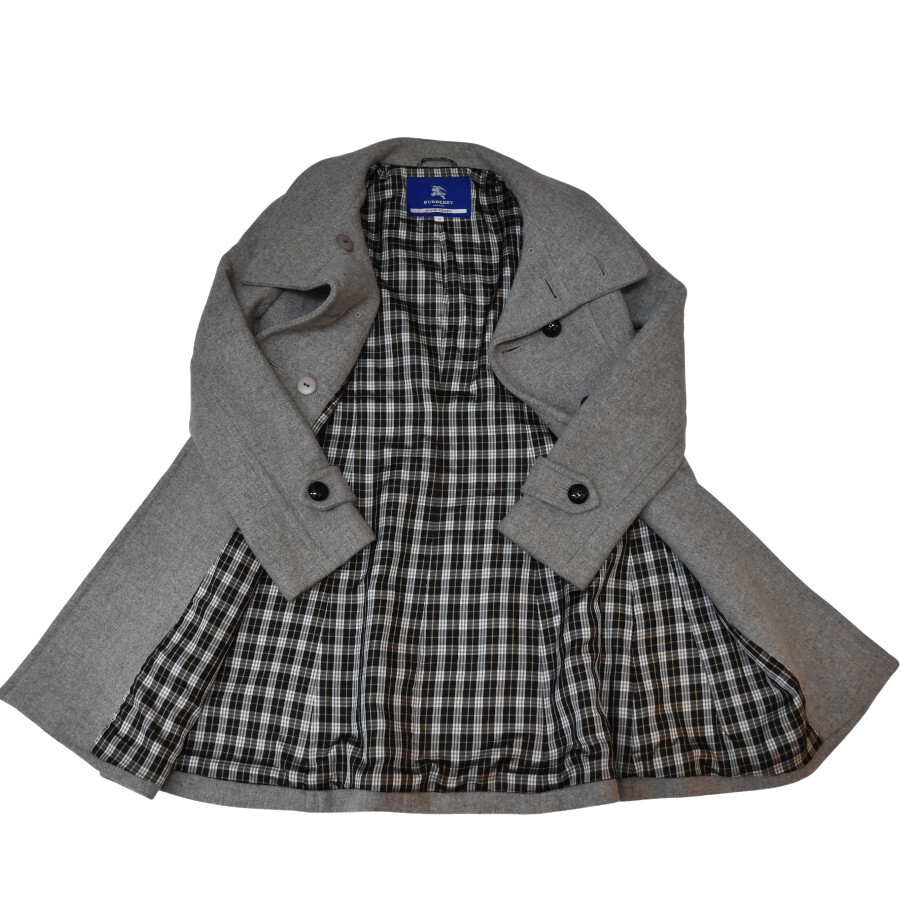 バーバリーブルーレーベル コート ダブル レディース ライトグレー BLUELABEL BURBERRY_画像6