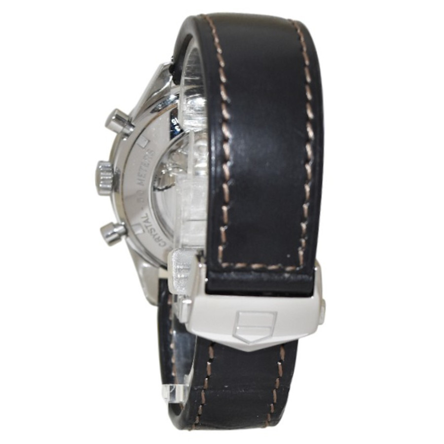 タグホイヤー 腕時計 ニューカレラ クロノグラフ 自動巻き レザーベルト CV2013.FC6206 メンズ ブラック文字盤 TAG HEUER_画像3