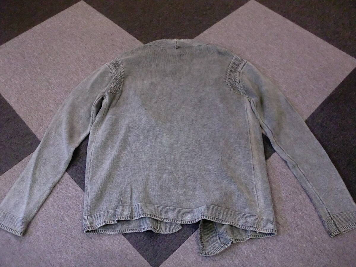 EDIFICE 417 コットンニット カーディガン M 緑 グリーン エディフィス 17-080-312-7300-3-0 セーター_画像2