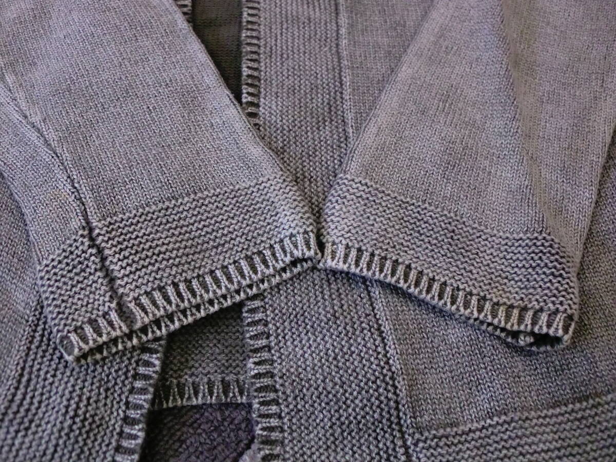 EDIFICE 417 コットンニット カーディガン M 緑 グリーン エディフィス 17-080-312-7300-3-0 セーター_画像7