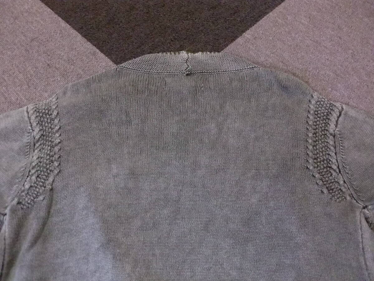 EDIFICE 417 コットンニット カーディガン M 緑 グリーン エディフィス 17-080-312-7300-3-0 セーター_画像9