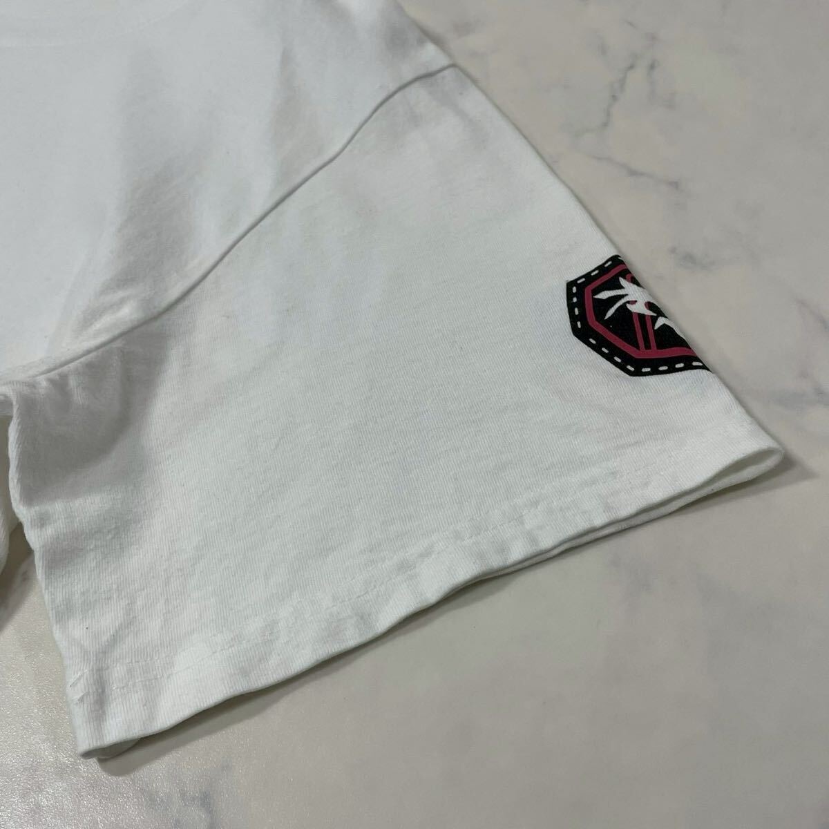 シン・仮面ライダー × サンリオキャラクターズ シンカメンライダー 大きいサイズ キャラクター プリント リブ コットン 半袖 Tシャツ LL_画像5