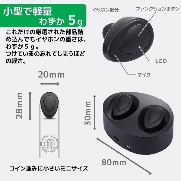  левый правый independent type Bluetooth4.1 беспроводной слуховай аппарат белый / красный Mike встроенный "свободные руки" стерео headset зарядка место хранения с футляром 