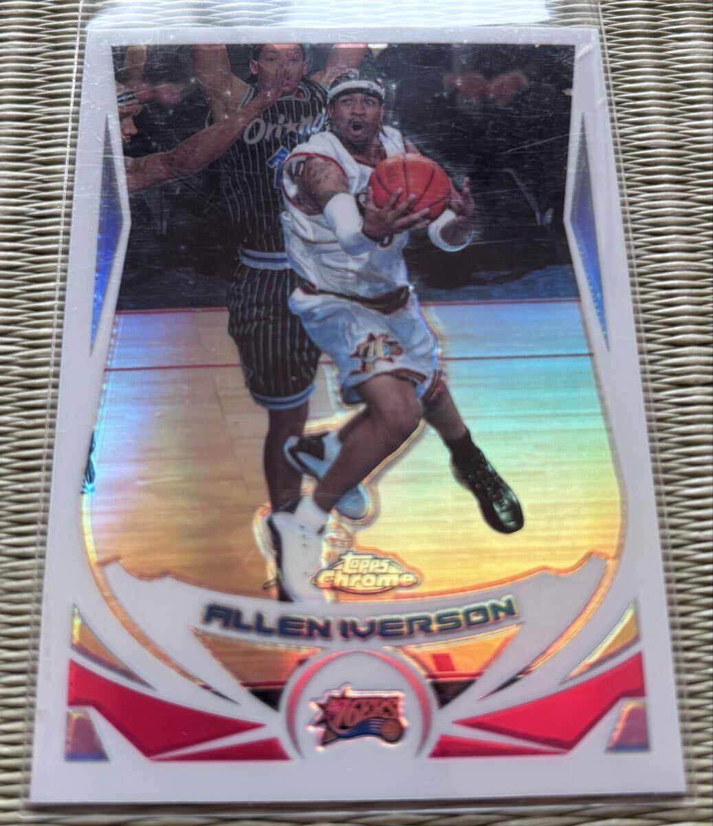 1 иен старт редкость parallel 2004-05 Topps Chrome #1 Allen Iverson Refractor