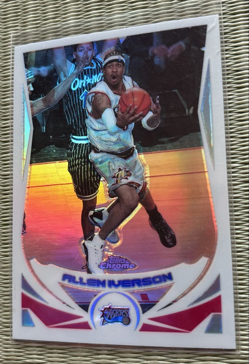1 иен старт редкость parallel 2004-05 Topps Chrome #1 Allen Iverson Refractor