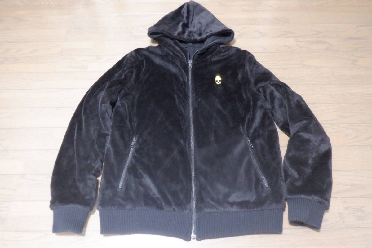 ビームス BEAMS リバーシブル フルジップアップパーカー ボア キルティング M 黒 ブラック _画像1