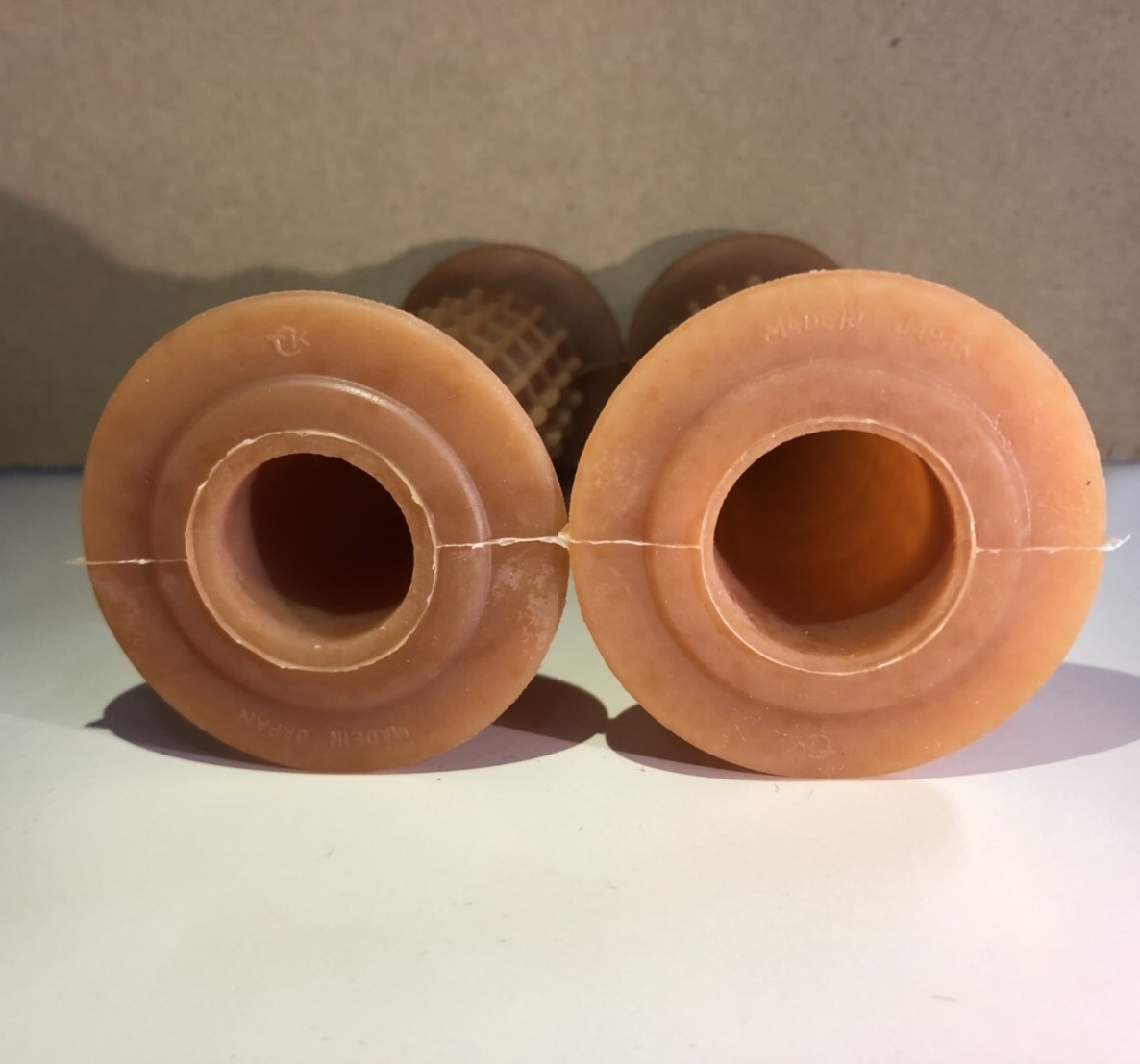 ●送料660円★本物■キジマ★定価2640円/クラシック/Z2/グリップ/生ゴム/130mm/茶/貫通/22.2φ/ゼファー/400/χ/ZRX/FX/Z900RS/CBX/201-491_画像5