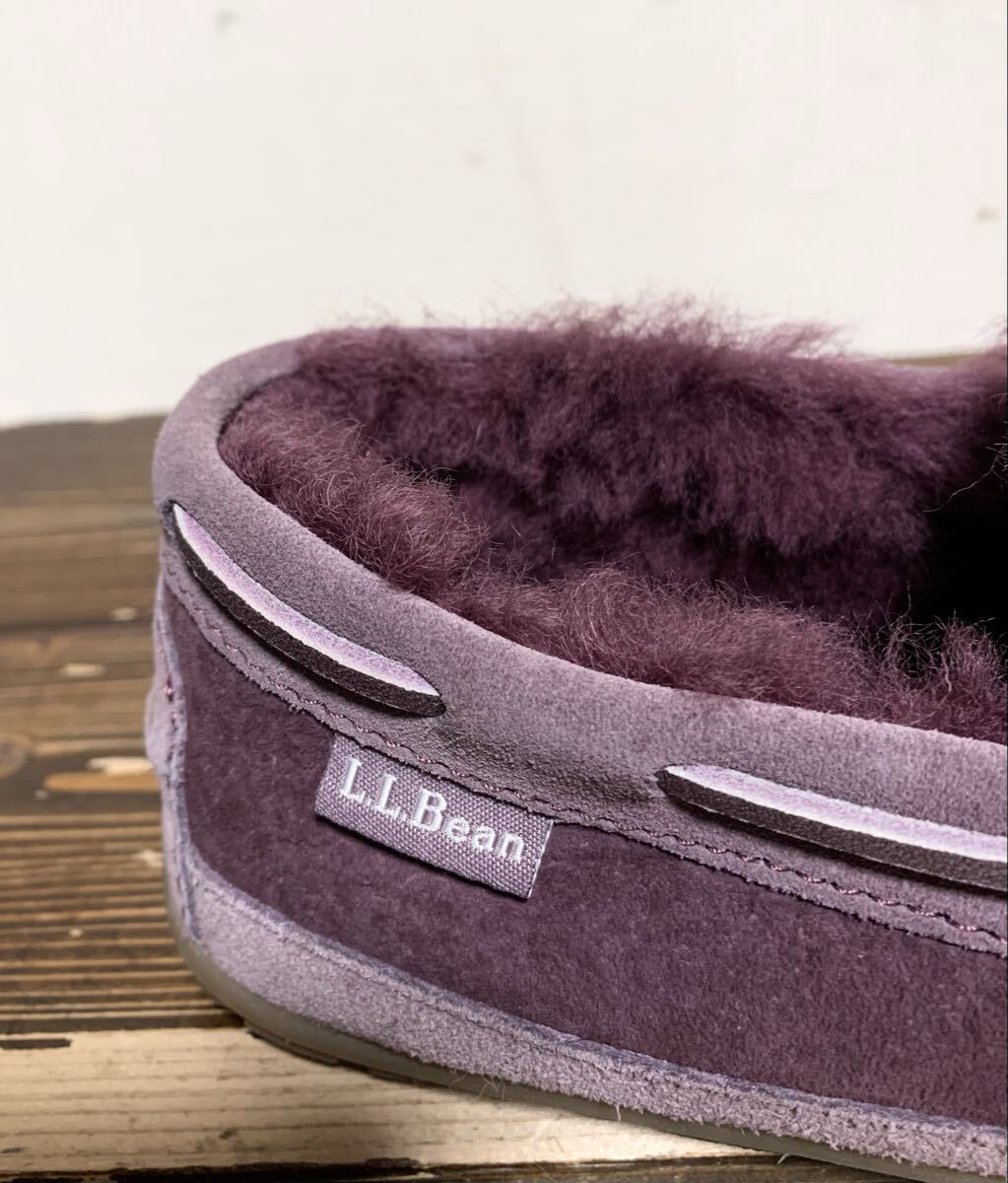 新品同様L.L.Bean.リアル ムートン レザー スリッポン シューズ M(25/レディース/ウィケッド グッド キャンプ モカシン/羊毛革/ugg type)_画像7