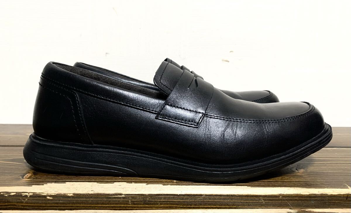 極上:ホーキンス(Hawkins TRAVELLER).軽量 レザー スリッポン シューズ 25.5(ローファー/上質.防水.牛革/フラットソール/madras cole haan)_画像3