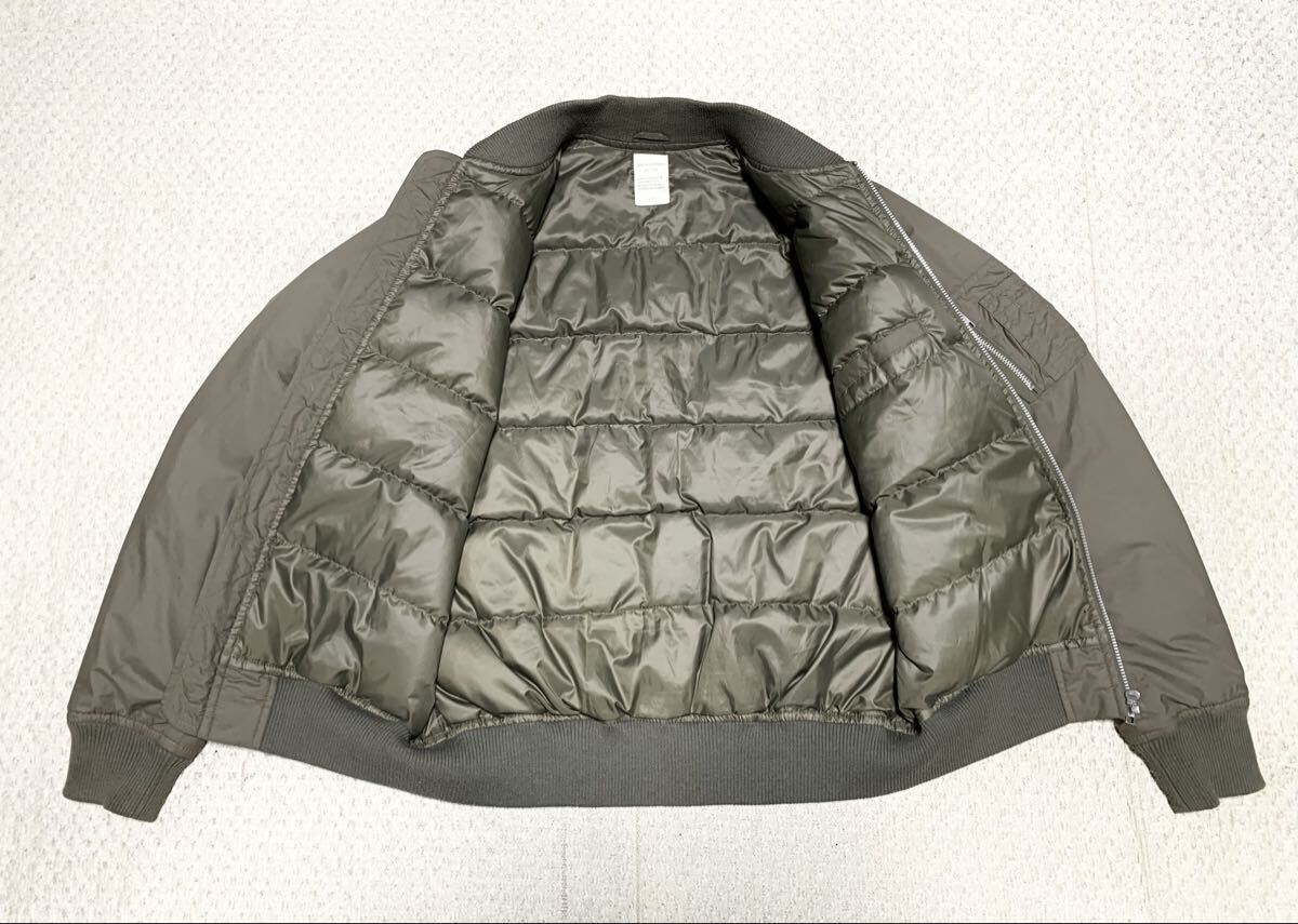 美品:BACK NUMBER.ダウン MA-1 フライト ジャケット L(メンズ/ダウン80フェザー10/肩47幅59丈69/バイカー/alpha +j uniqlo degner type)_画像5