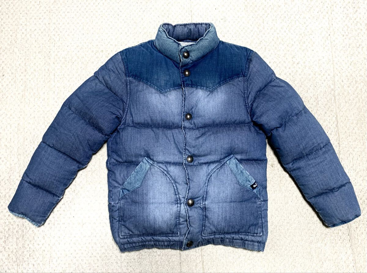BAYFLOW(ベイフロー).柔らか デニム ダウン ジャケット 2(S/ダウン80フェザー20/肩44幅52丈66/アメカジ/tmt taion remi relief type)_画像3