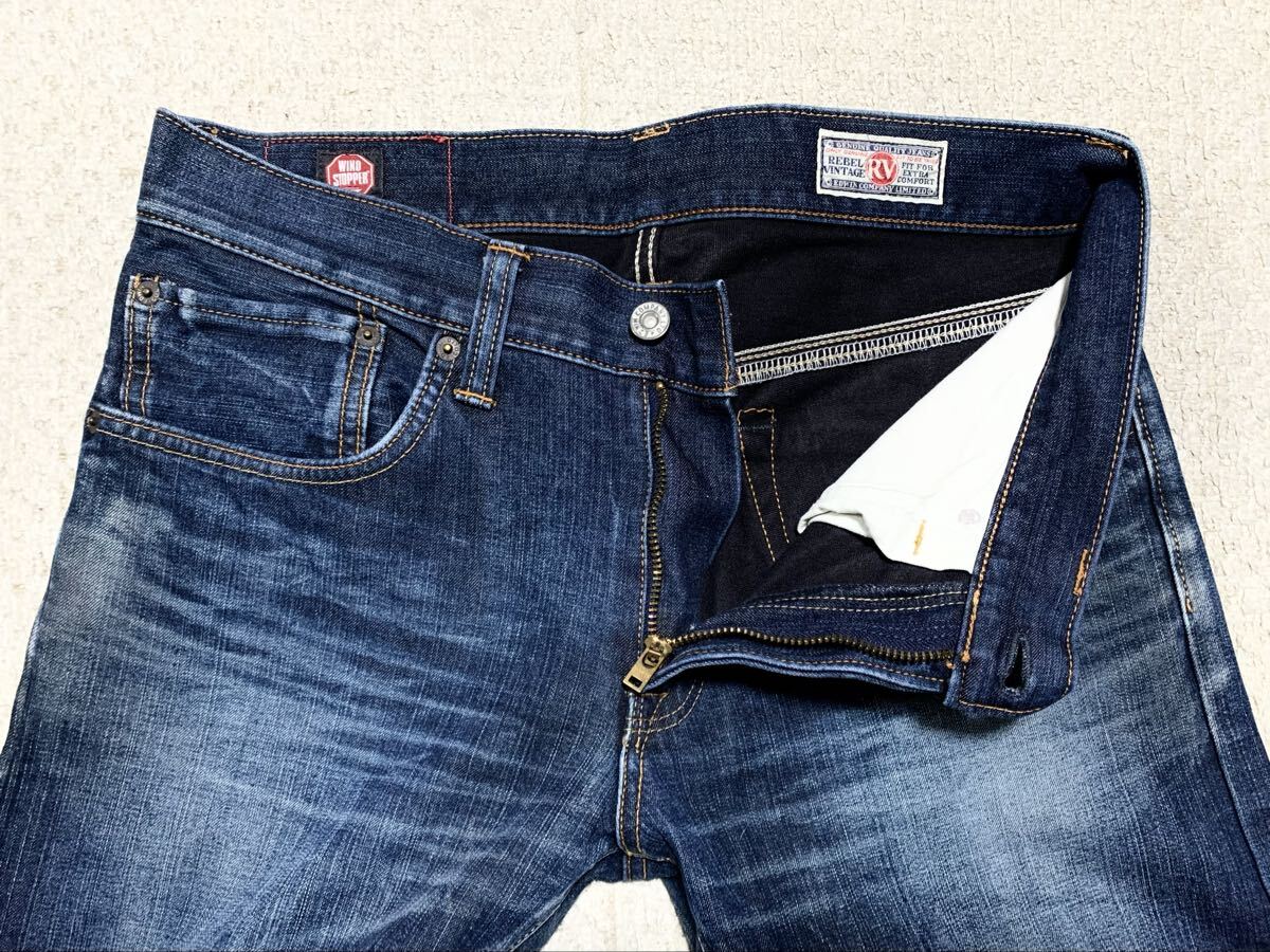 EDWIN 503RV.GORE WINDSTOPPER 搭載 テーパード デニム 30×32(防風 ライディング パンツ/チェーンステッチ/W87股下82/lee kushitani type)_画像3