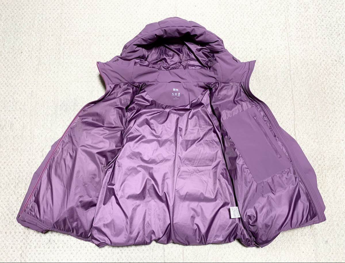 新品同様:UNIQLO.シームレスダウン パーカ M(レディース/フーデッド ダウン ジャケット/OUTDOOR/パーカー/肩40幅54丈65/+j marni type)_画像5