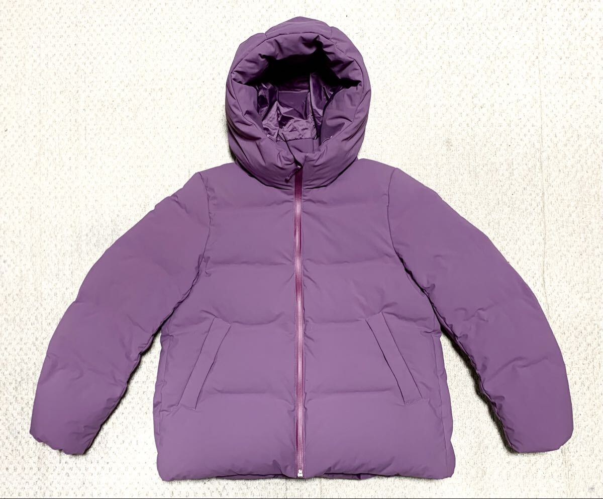 新品同様:UNIQLO.シームレスダウン パーカ M(レディース/フーデッド ダウン ジャケット/OUTDOOR/パーカー/肩40幅54丈65/+j marni type)_画像3