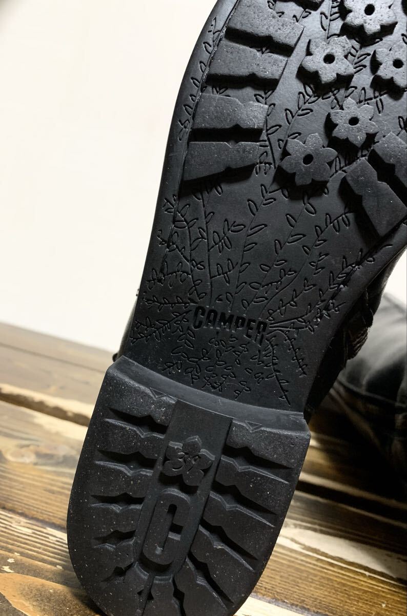CAMPER(カンペール).サイドジップ レザー ロング ブーツ 39(24.5位/レディース/黒/上質.牛革/バイカー/UK ロッカーズ/maxfritz degner type_画像8