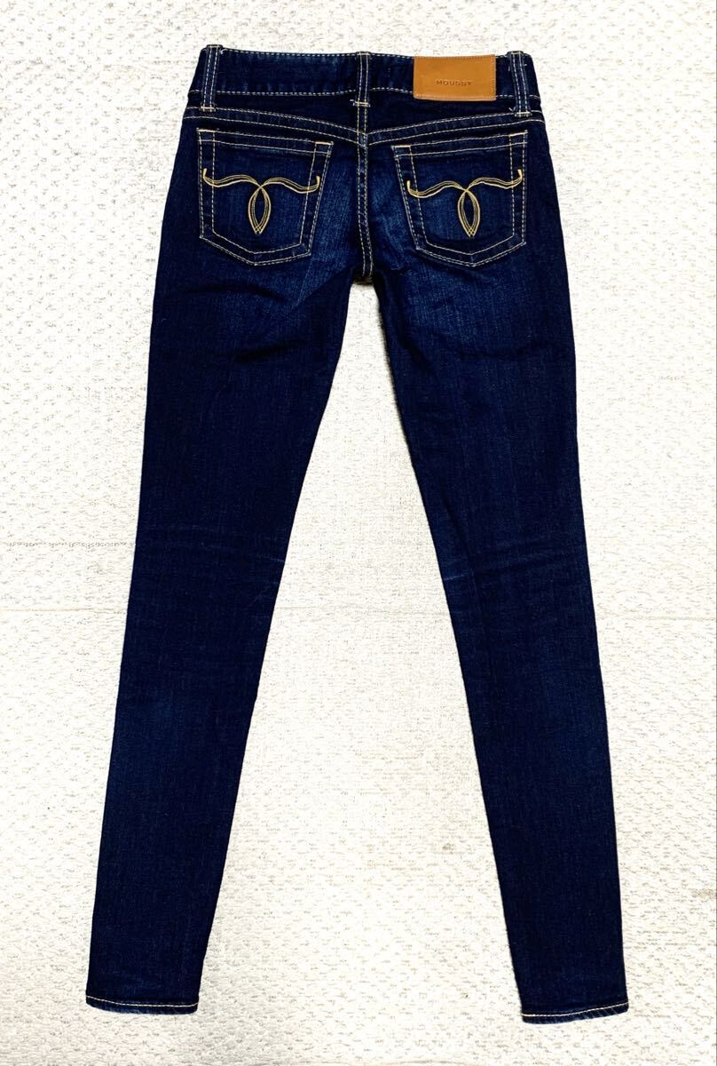 極上:マウジー.リバース スキニー デニム 24(010ASC12/Rebirth SKINNY/ストレッチ/チェーンステッチ/W68H86股下72/パウダー/sly)_画像2