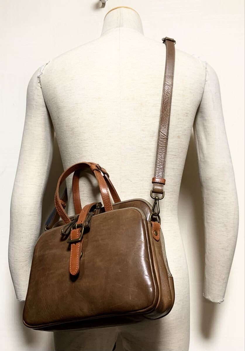 美品:Seagull ship(シーガルシップ).レザー2WAY バッグ(リュック/ショルダー/トート/タンニンなめし.上質.牛革/W ZIP/H23W28D9/vasco slow)_画像1