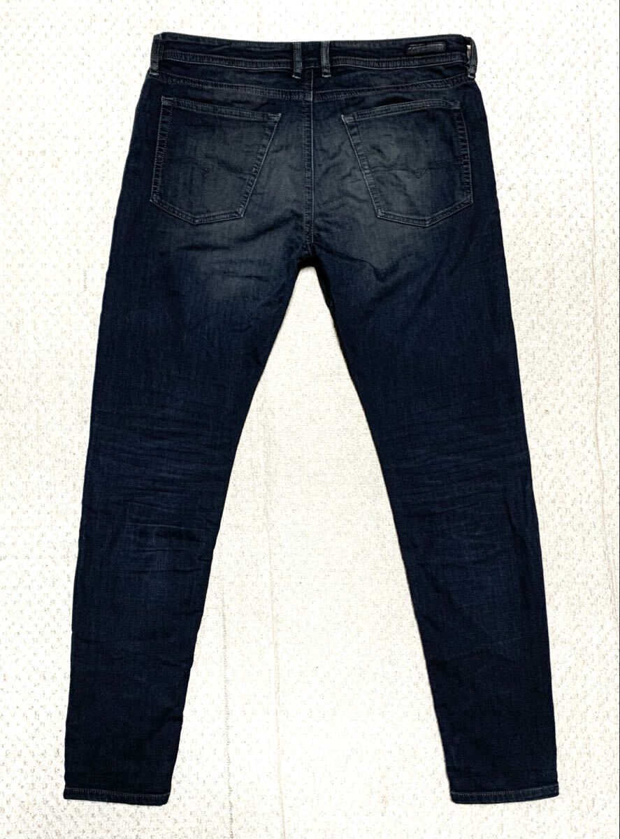 美品:ディーゼル.SPENDER-NE.テーパード ジョグジーンズ 32(JOGG JEANS/ストレッチ/スウェット デニム/W88股下76/リペア加工/krooley)_画像2