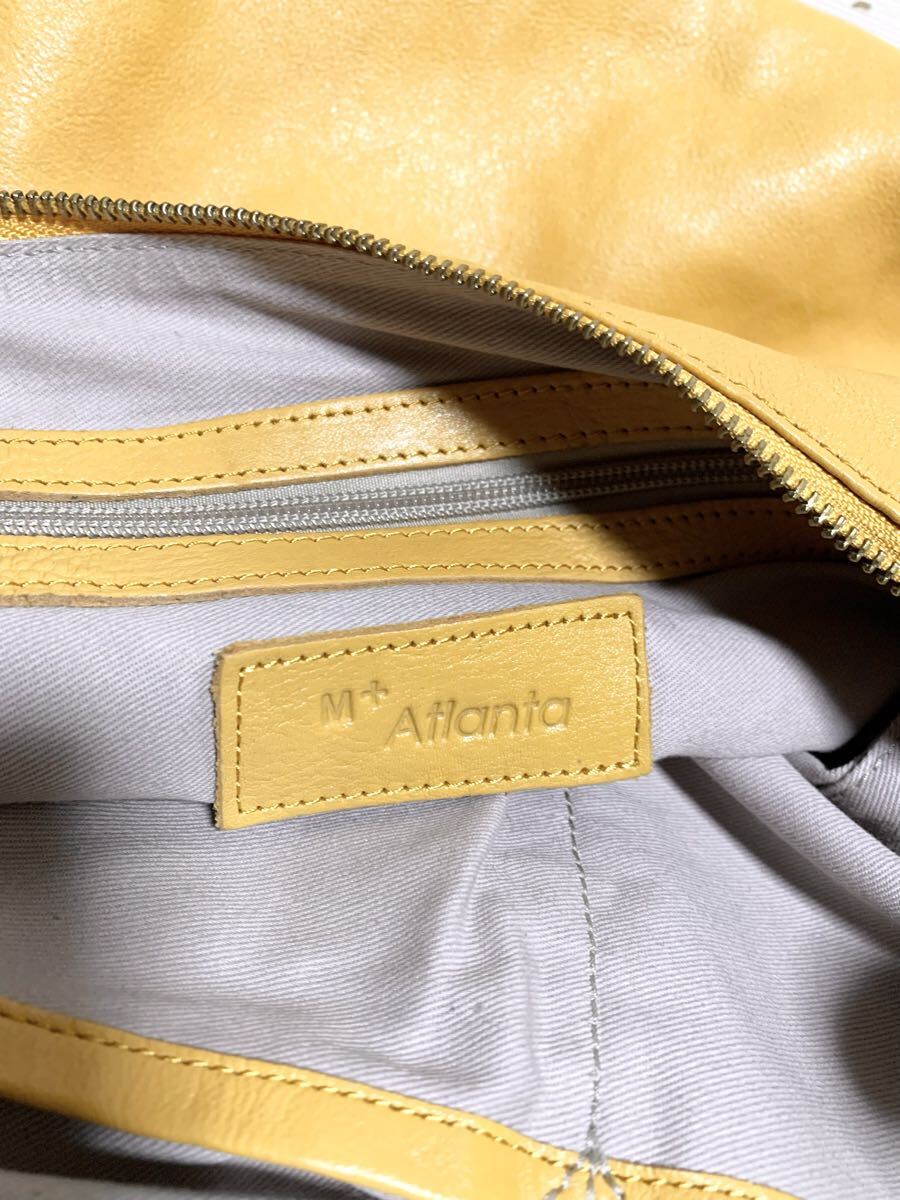 美品:M+Atlanta(アトランタ).レザーリュック(2WAY/兼 ショルダーバッグ/上質.牛革/ジップ開/H33W34D13/旅行.買い物/aniary genten type)_画像9