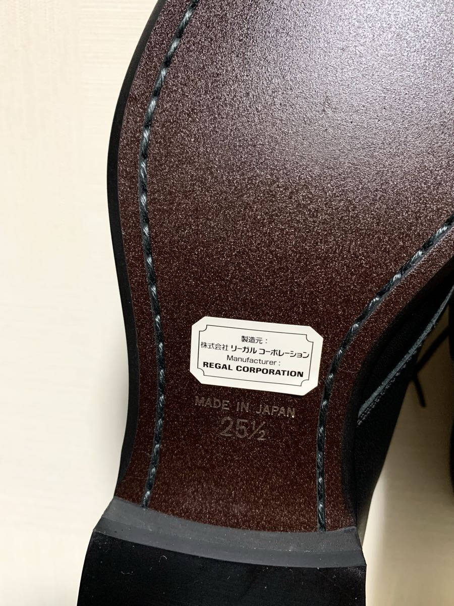 未使用:JOHN PEARSE(REGAL 製作).レザー チャッカ ブーツ 25.5(黒/上質.牛革/日本製/ジョンピアース/モッズスーツ/オアグローリー/ザズー)_画像7