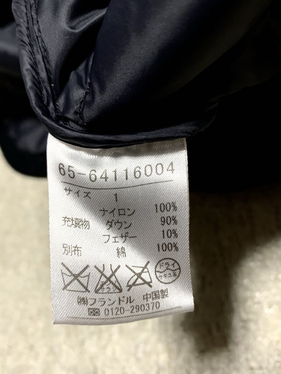 新品同様:CLEAR IMPRESSION(クリアインプレッション).ノーカラー ダウン キルティング ジャケット 1(黒/肩37幅46丈62/uniqlo taion type)_画像7