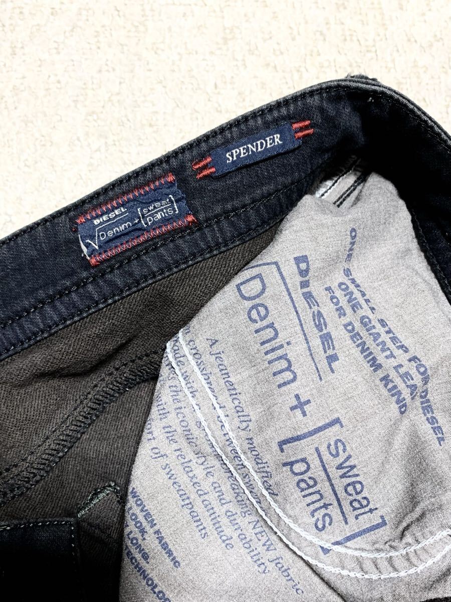 美品:ディーゼル.SPENDER-NE.テーパード ジョグジーンズ 32(JOGG JEANS/ストレッチ/スウェット デニム/W88股下76/リペア加工/krooley)_画像6