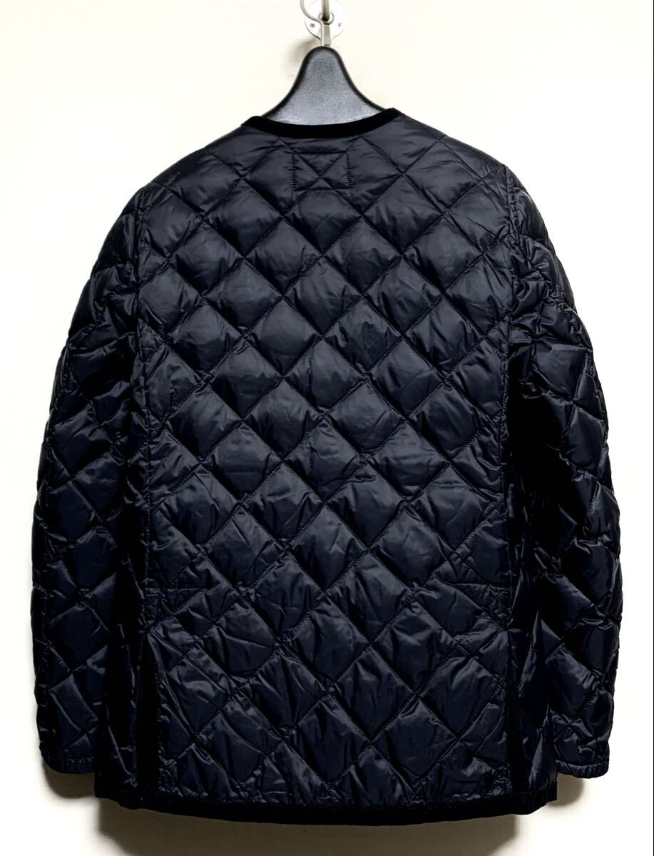 新品同様:CLEAR IMPRESSION(クリアインプレッション).ノーカラー ダウン キルティング ジャケット 1(黒/肩37幅46丈62/uniqlo taion type)_画像2