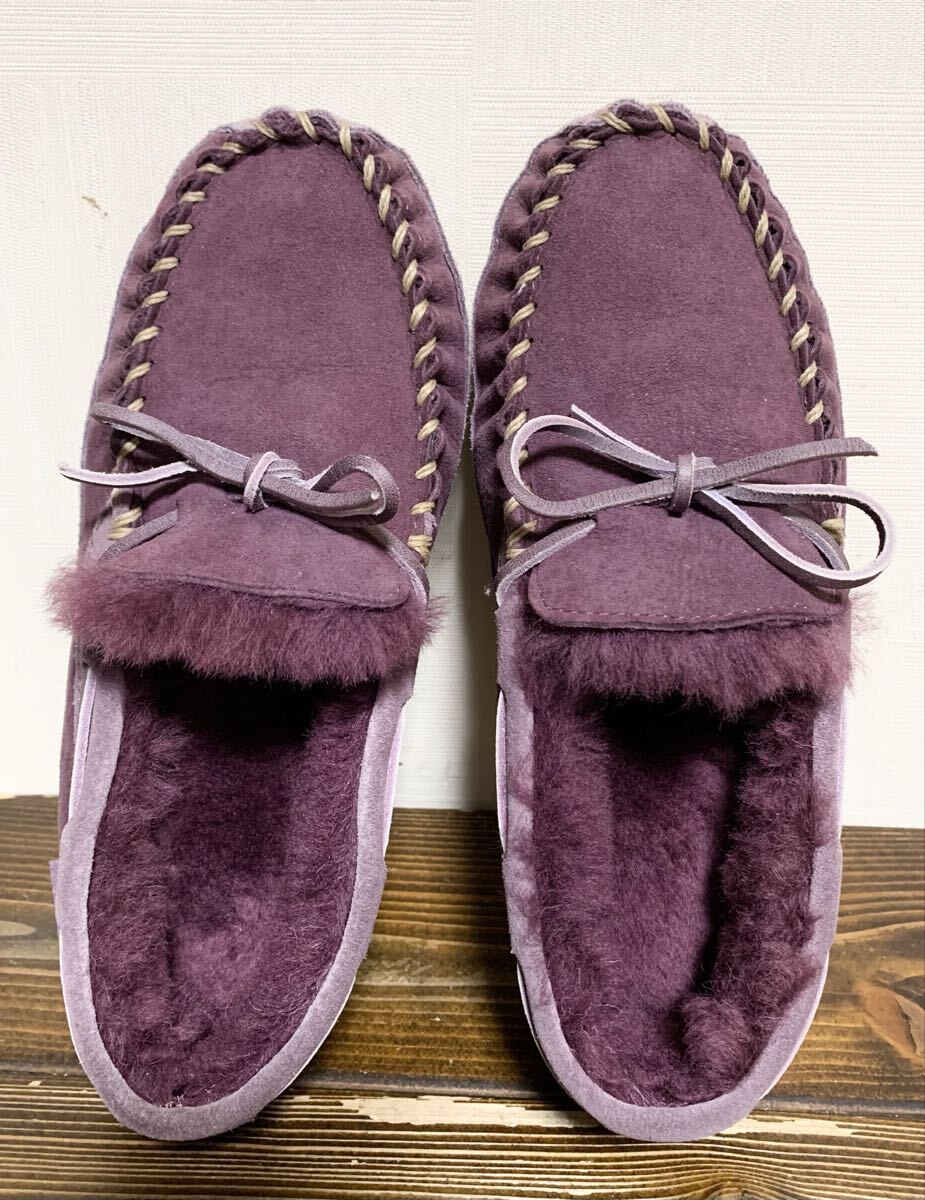 新品同様L.L.Bean.リアル ムートン レザー スリッポン シューズ M(25/レディース/ウィケッド グッド キャンプ モカシン/羊毛革/ugg type)_画像5