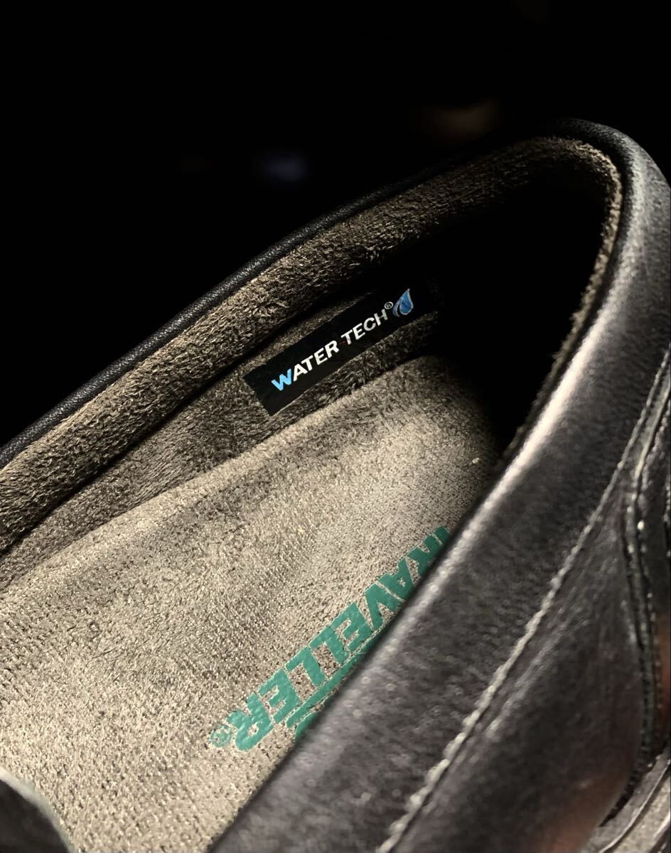 極上:ホーキンス(Hawkins TRAVELLER).軽量 レザー スリッポン シューズ 25.5(ローファー/上質.防水.牛革/フラットソール/madras cole haan)_画像8