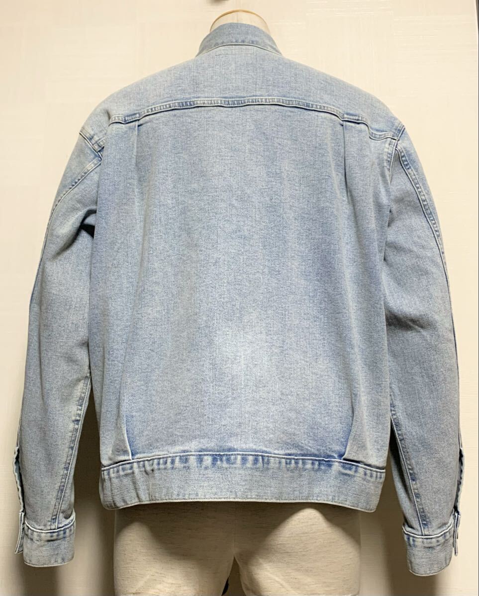 新品同様:UNIQLO.ファースト タイプ デニム ジャケット M(オーバーサイズ/Gジャン/ストレッチ/肩52幅60丈64/levis 1st type/藤原裕)_画像2