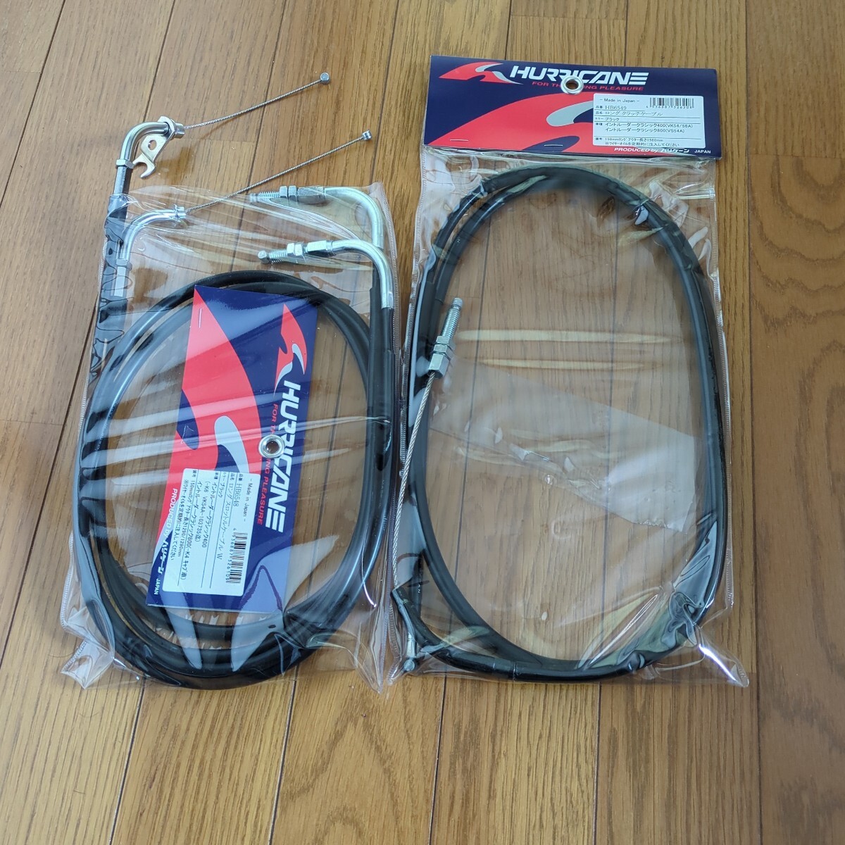 HURRICANE ハリケーン ロングスロットルケーブル ロングクラッチケーブルセット　新品未使用_画像1