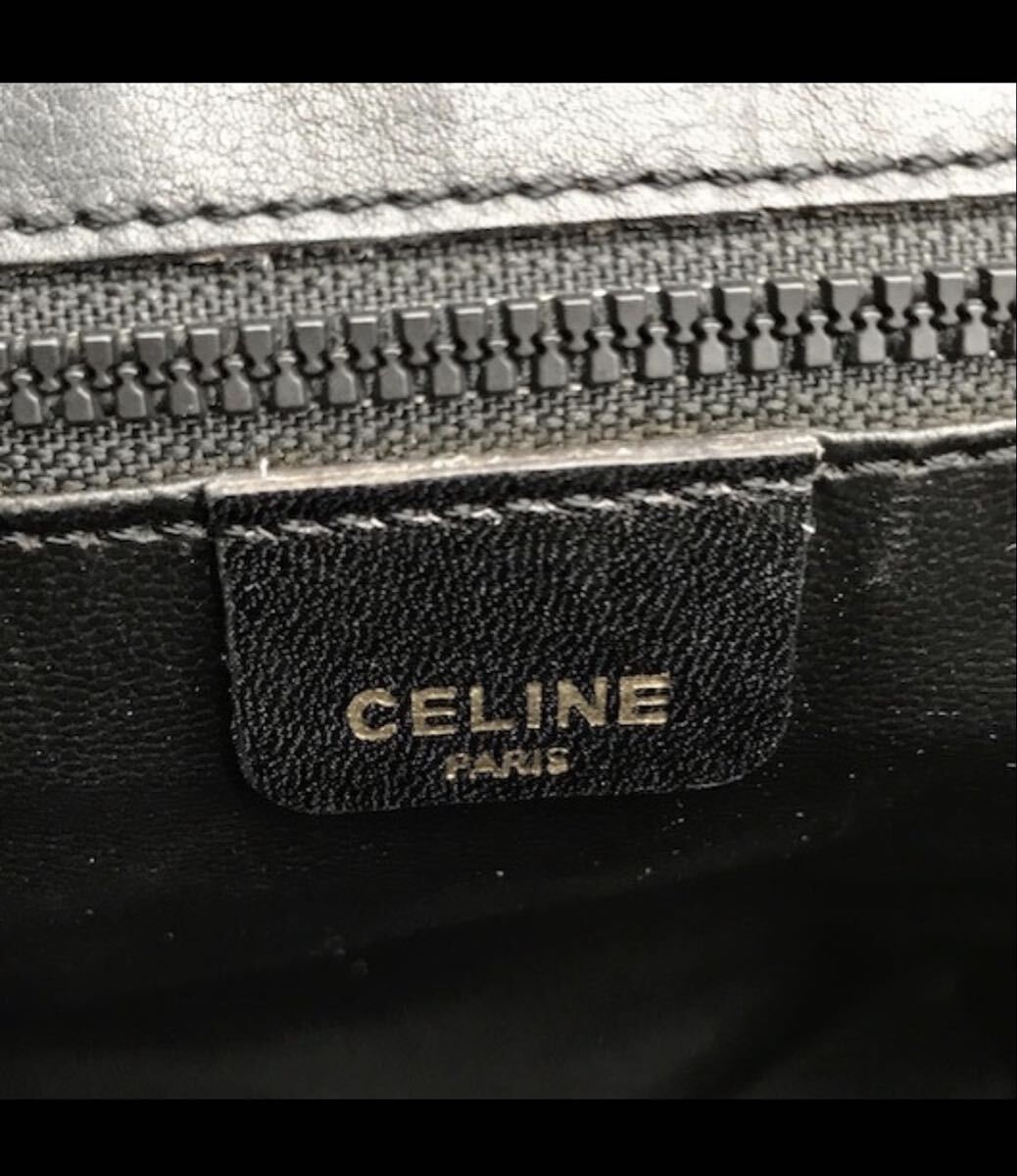 セリーヌ ショルダーバッグ CELINE ブラック レザー トリオンフ ヴィンテージ_画像10