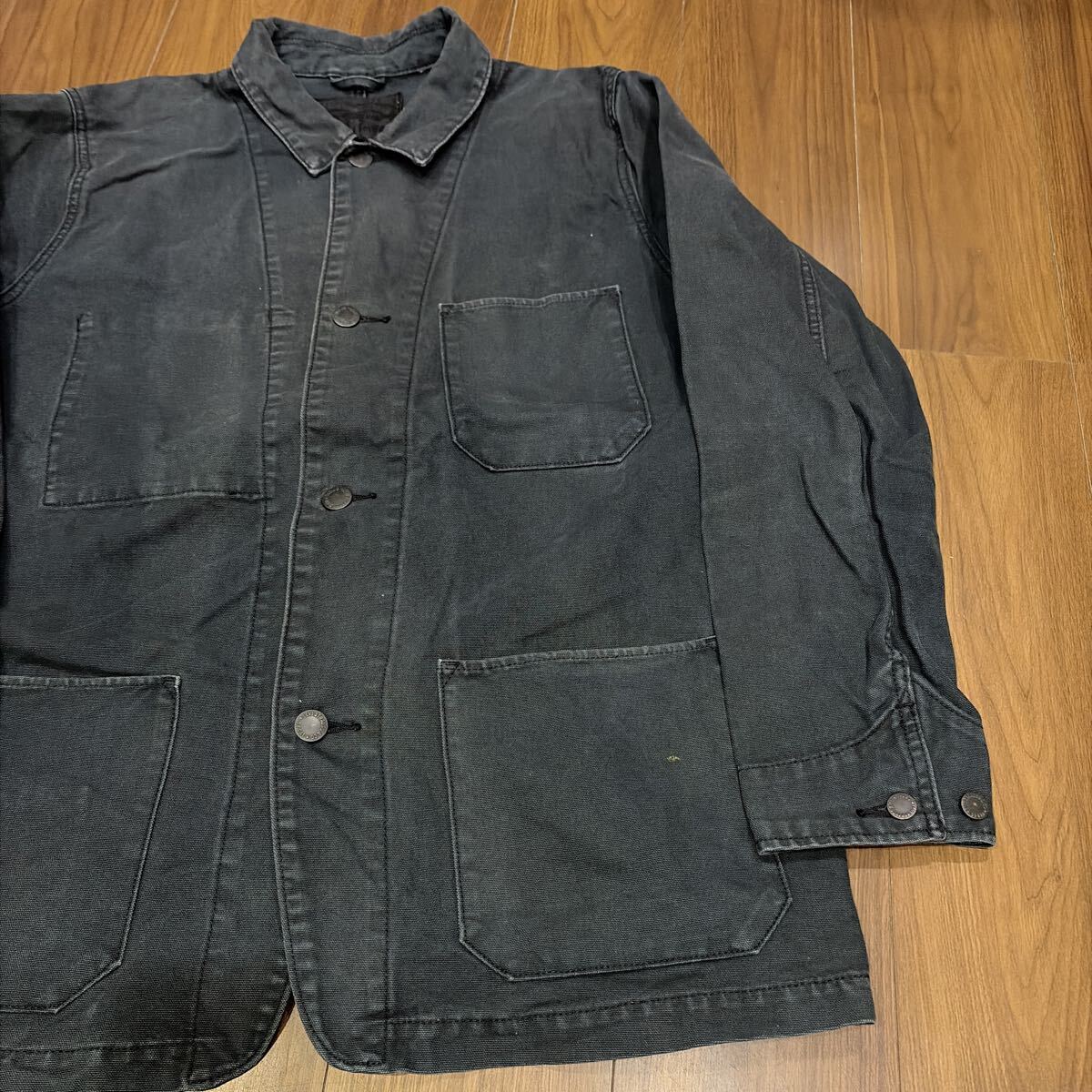 Levi’s リーバイス カバーオール BORO ボロ XL ブラック 黒 ジャケット ヴィンテージ 古着_画像3