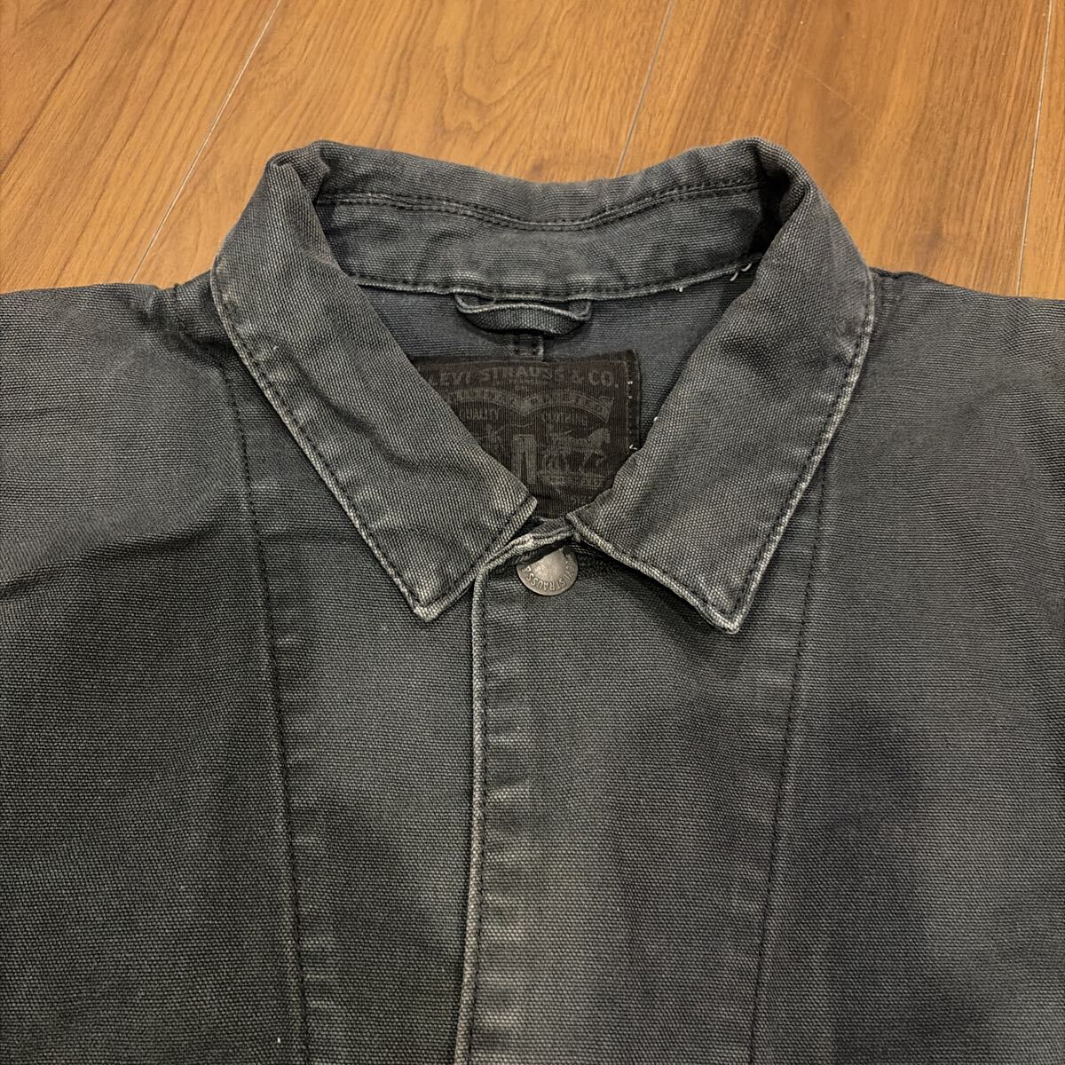 Levi’s リーバイス カバーオール BORO ボロ XL ブラック 黒 ジャケット ヴィンテージ 古着_画像4