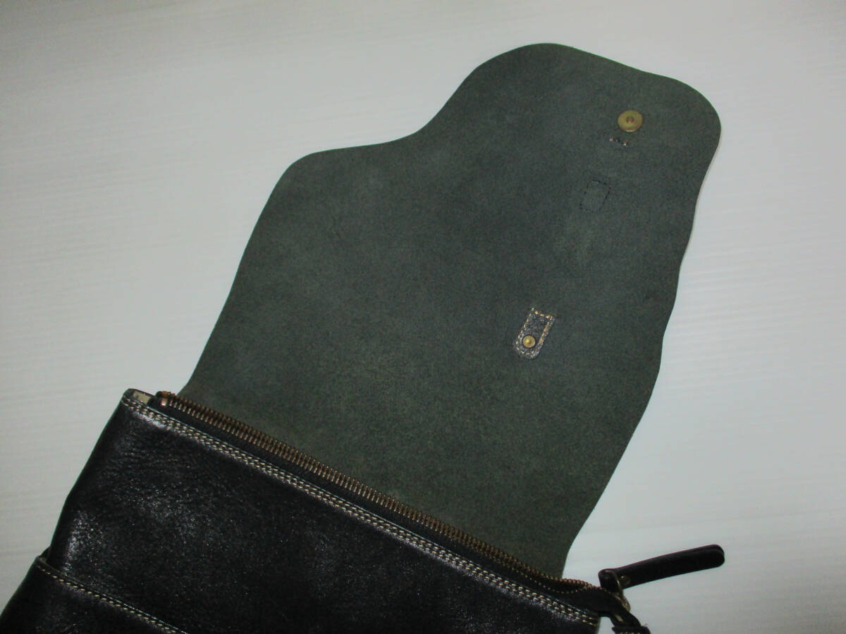 日本製☆本革レザー リュックサック バッグ 鞄 黒 (3E 9 _画像7