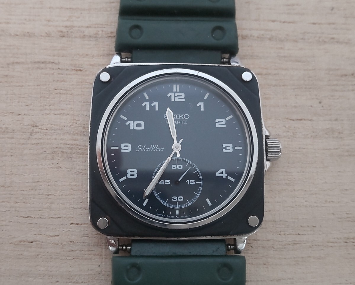 SEIKO セイコー シルバーウェーブ スクエア 2628-0040 スモセコ 電池交換済み 稼働品_画像1
