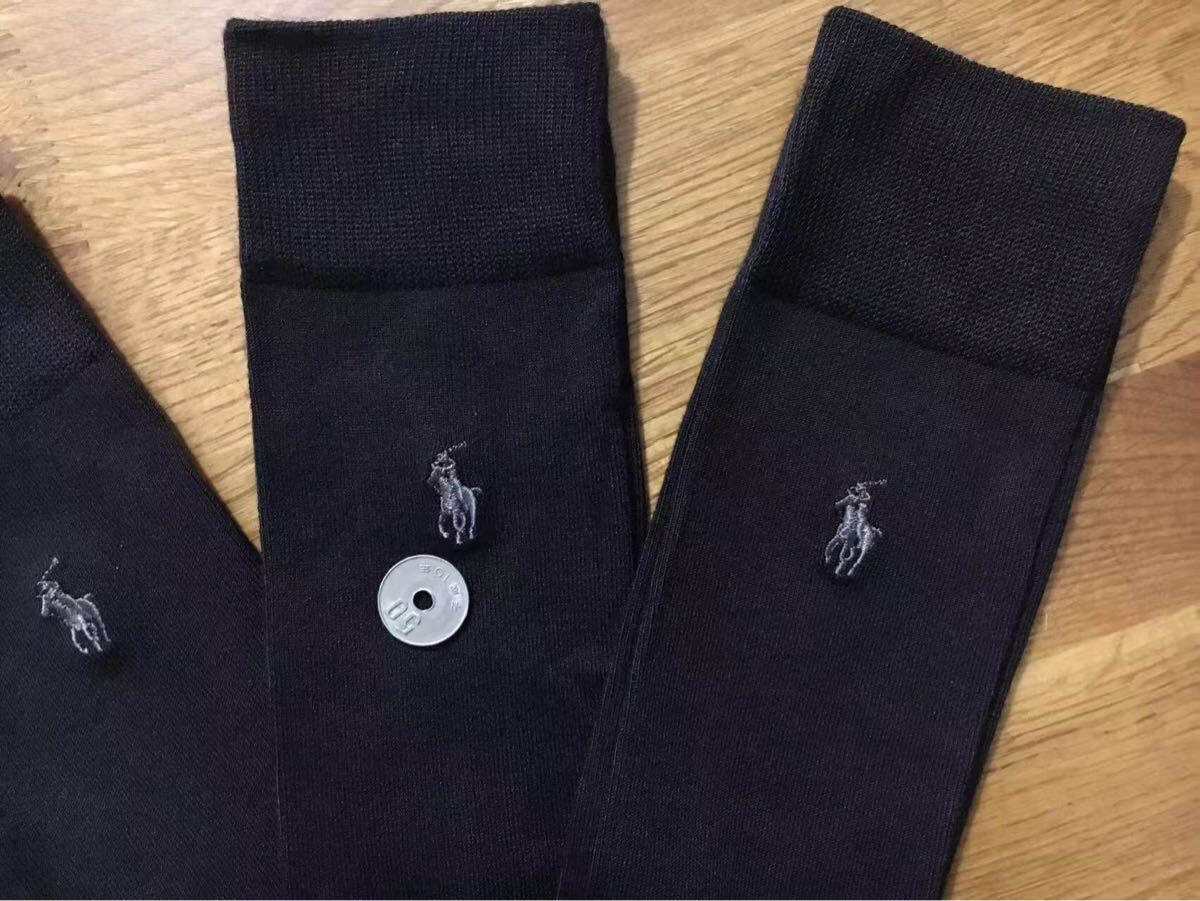新品ポロラルフローレンメンズソックススーパーソフト靴下 4足セット41黒_画像8