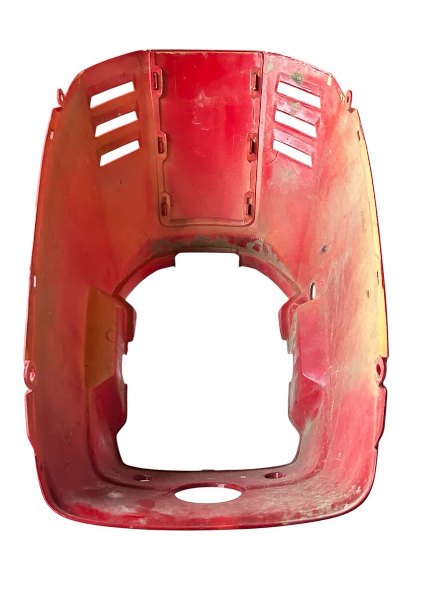 当時物 YAMAHA ヤマハ JOG ジョグ ペリカンジョグ 27V 純正 シート カウル リア カウル リア カバー センター カバー 外装 赤系 ②_画像6