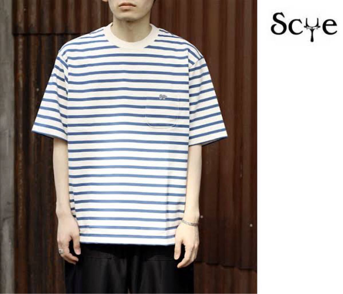 ⑦⑦③② scye basics 天竺 カットソー Tシャツ 38 美品 サイベーシック_画像6