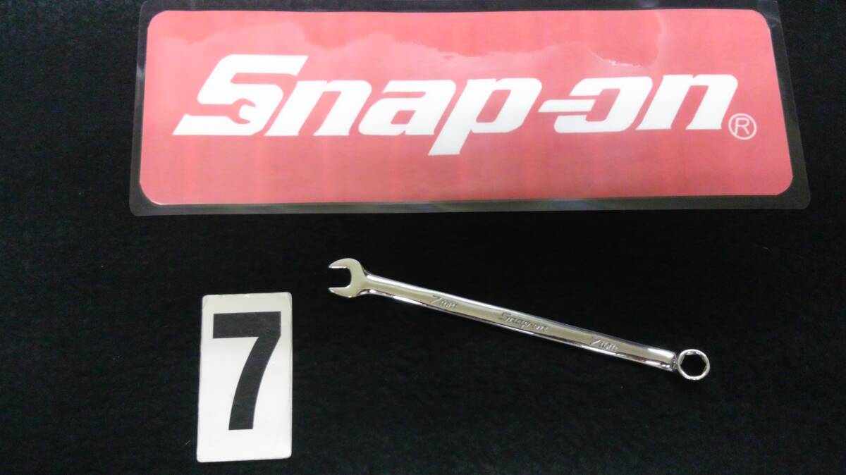 <16117> Snap-on Snap-on комбинированный гаечный ключ OSHM70B 7mm USA не использовался 