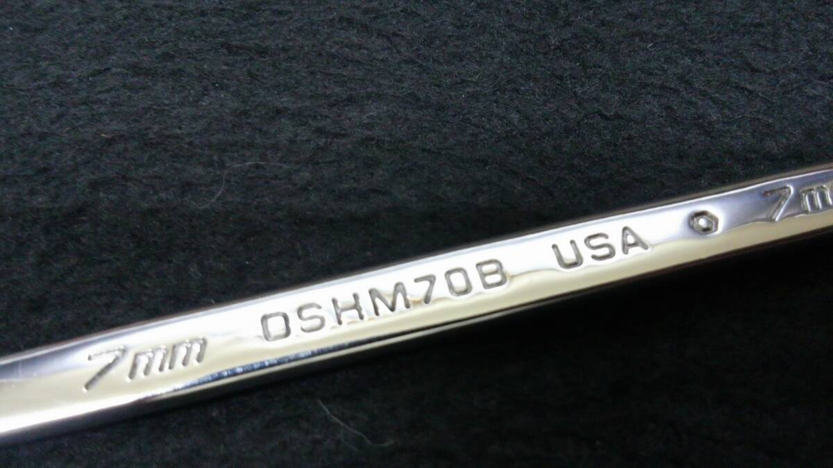 <16117> Snap-on Snap-on комбинированный гаечный ключ OSHM70B 7mm USA не использовался 