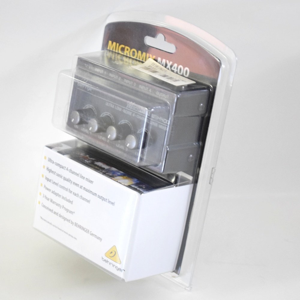 新品 ベリンガー MICROMIX ラインミキサー MX400 アクティブ仕様 4チャンネル 4入力 1出力 レベルコントロール搭載 behringer_画像3
