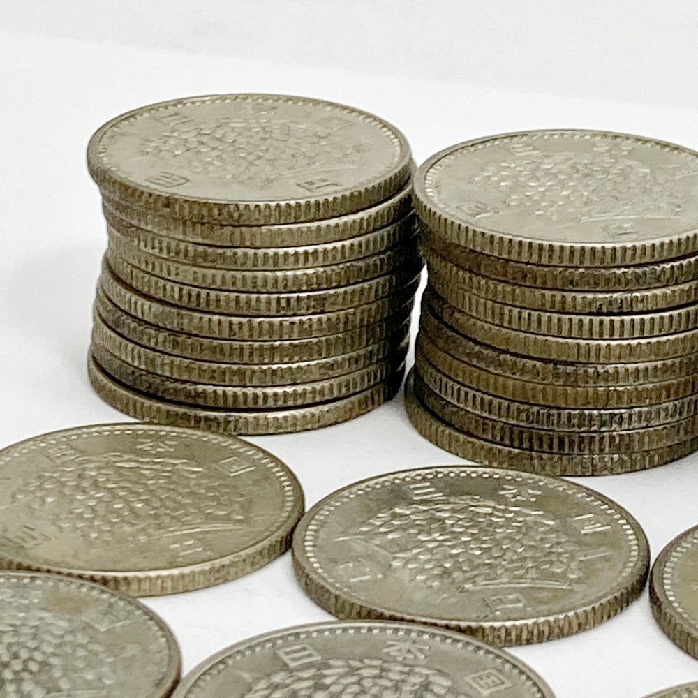 40枚セット 旧100円銀貨 稲穂:39枚 鳳凰:1枚 4000円分 年数無選別 記念硬貨 まとめ_画像2