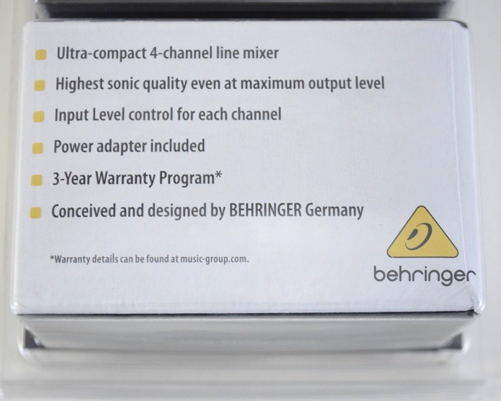 新品 ベリンガー MICROMIX ラインミキサー MX400 アクティブ仕様 4チャンネル 4入力 1出力 レベルコントロール搭載 behringer_画像5