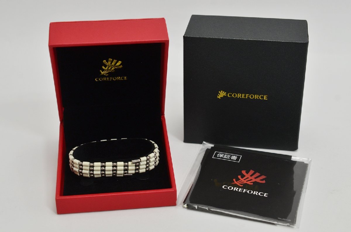 良品 コアフォースループ ホワイト SUS 70 ブレスレット ネックレス ゴルフ 70cm COREFORCE LOOP 定価50,600円_画像6