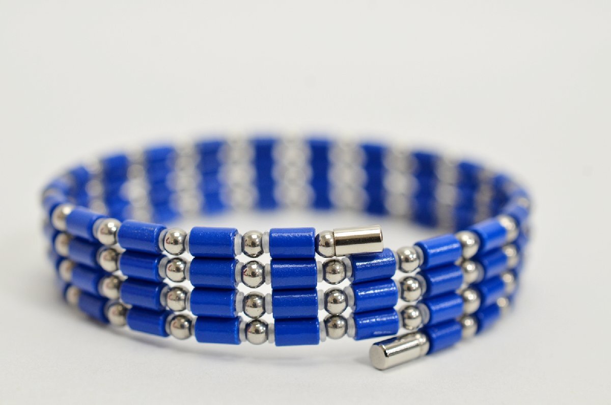 未使用 コアフォースループ SUS BLUE CFL70 ブルー ブレスレット ネックレス ゴルフ 70cm COREFORCE LOOP 定価50,600円_画像2