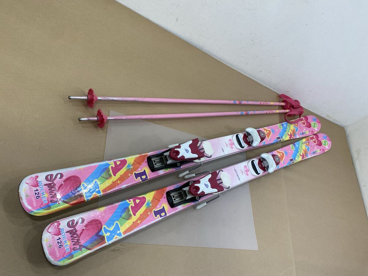 KAZAMA 子供用 ジュニア スキー板 126cm_画像1