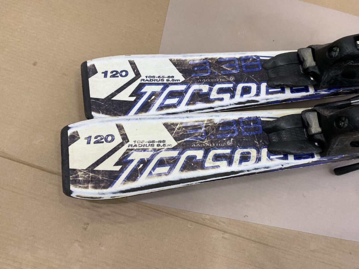 KASTLE 子供用 ジュニア スキー板 120 調整ビンディング_画像2